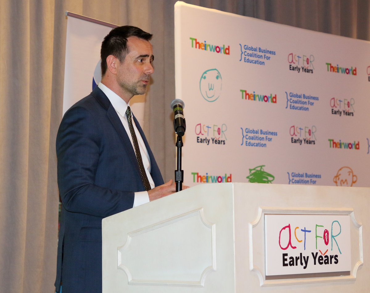 “Around the🌎, 1.4% of all education aid goes to early childhood education, while the internationally agreed target is 10%. If we are to reach 10%, that would be a $2BN annual investment to just fund the #education side of #ECD.” ~@Theirworld's @JustinVanFleet #ActForEarlyYears