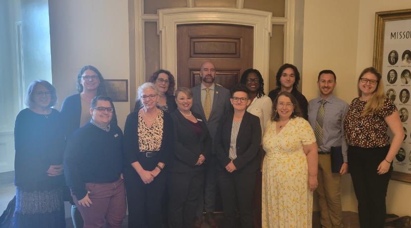 🏳️‍⚧️🏳️‍🌈Today, we were back in #MoLeg to testify in support of Sen. @gregrazer’s SB 787, the Missouri Nondiscrimination Act (MONA).

MONA would provide long-overdue protections for #LGBTQ Missourians by barring discrimination on the basis of sexual orientation & gender identity.