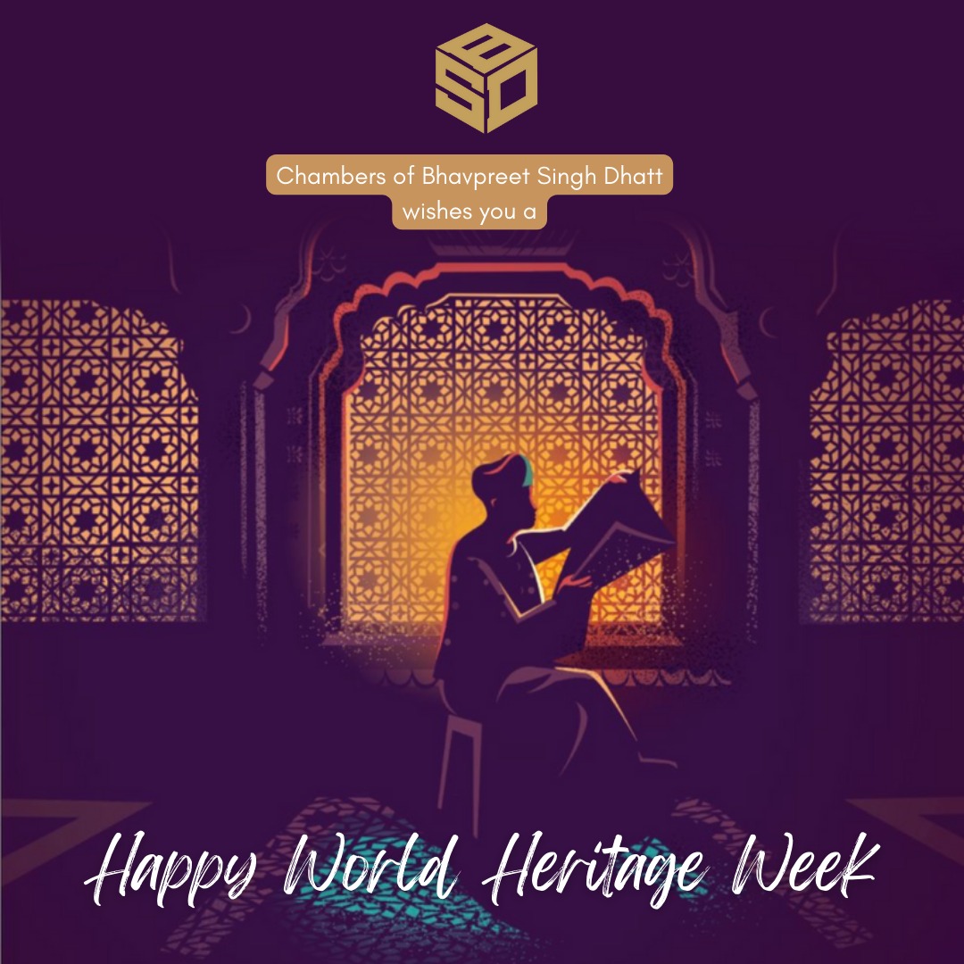 ChambersofBSD's tweet photo. Chambers of Bhavpreet Singh Dhatt wishes you a Happy World Heritage Day!!!

#heritageday #world #unesco https://t.co/ptOwxjVDHD