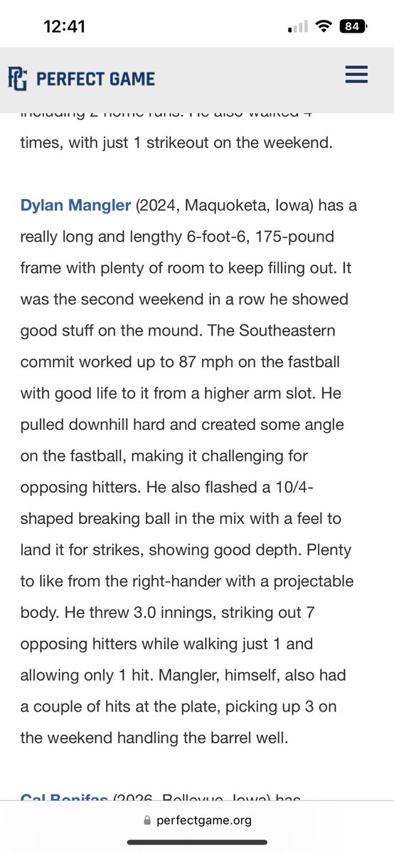 Thanks for the write up <a href="/IowaPG/">Perfect Game Iowa</a> Getting ready for the high school season🔥