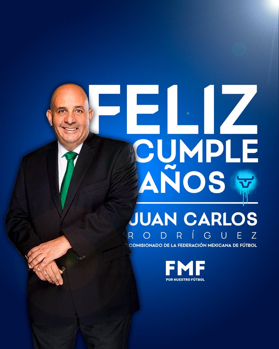 🎂 | ¡Feliz Cumpleaños, Señor Comisionado! 🎉🎊 ¡Muchas felicidades, Juan Carlos Rodríguez, Comisionado de la @FMF 🤝; que sea un gran año para seguir buscando lo mejor para nuestro futbol! ⚽️ #CelayaSomosToros 🤘🏽 #70añosTOROSJUNTOS ✨