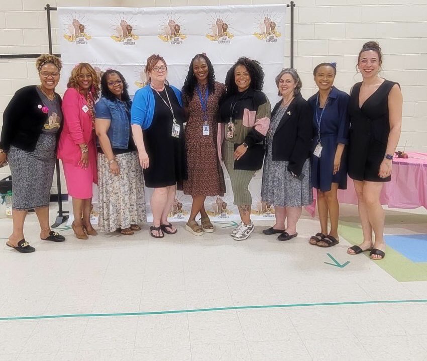 AlexiaCoutain's tweet photo. Ladies Who Empower Tea Party was a success! Today’s session focused on etiquette. We had guest visitors LWE Tasha Johnson and Guest Tracee Fisher encourage the girls to walk into the greatness that resides within! 💕LWE FFES @G_MrWright https://t.co/epYJ4qg3w4