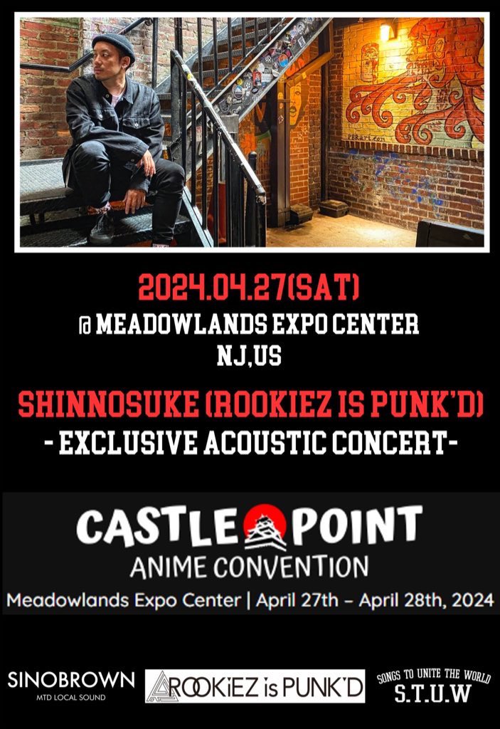 【NEXT LIVE】 2024.4.27(sat) @ Meadowlands Expo Center NJ,US🇺🇸 @CastlePointCon SHiNNOSUKE will be back to US🇺🇸 Enjoy his exclusive Acoustic concert🎤 #cpac #cpac2024 #us #america #NewJersey #newyork