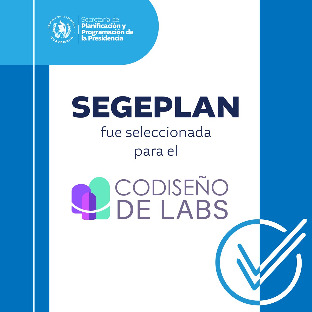 Nos emociona compartirles que SEGEPLAN es una de las tres instituciones públicas de Latinoamérica seleccionadas para ser parte del laboratorio de innovación #Codiseño2024 💪🏽🤩 Durante los próximos meses, un equipo de profesionales estará trabajando bajo la asesoría de la