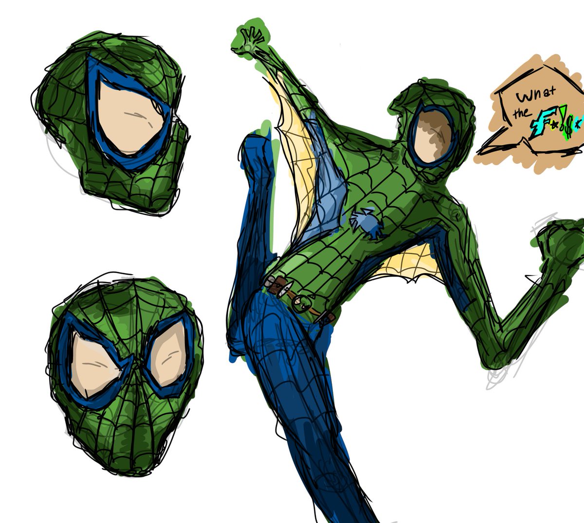RobinIsBobin's tweet photo. New Spider-Sona Art ( And HEAVY art style change ) #SpiderMan #Spiderman2 #SpiderVerse https://t.co/UeVAZD0Zx7