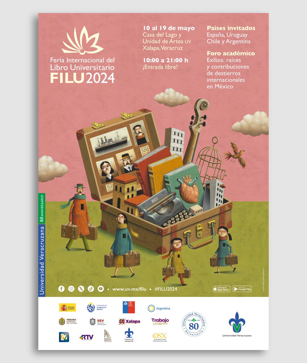 Música 🎵, libros 📚  o una nube ☁️...
¿Qué llevas contigo cuando viajas?
¡Nos emociona compartir con ustedes el cartel oficial de la  #FILU24 ! 🎨
🖼️¡Contamos los días para reunirnos!
📖  Nos vemos en la #FILU24