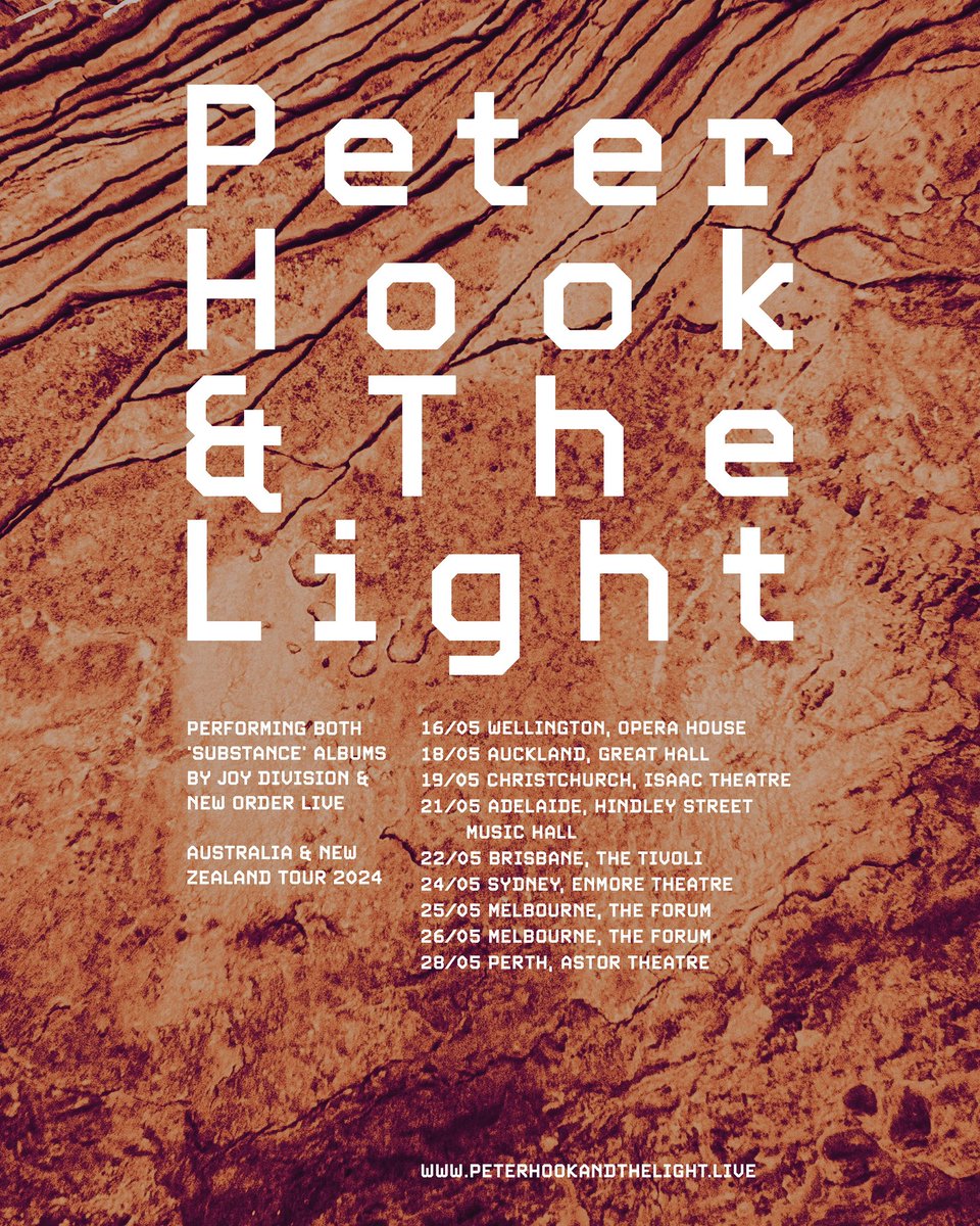 A month until our Australia/NZ tour kicks off… Brisbane, Sydney, Perth & Melbourne 1 are now all fully SOLD OUT!🚫 Less than 50 tickets remaining for Melbourne 2…⌛️ Don’t leave it too late for that one, Adelaide, Wellington, Christchurch or Auckland. peterhookandthelight.live