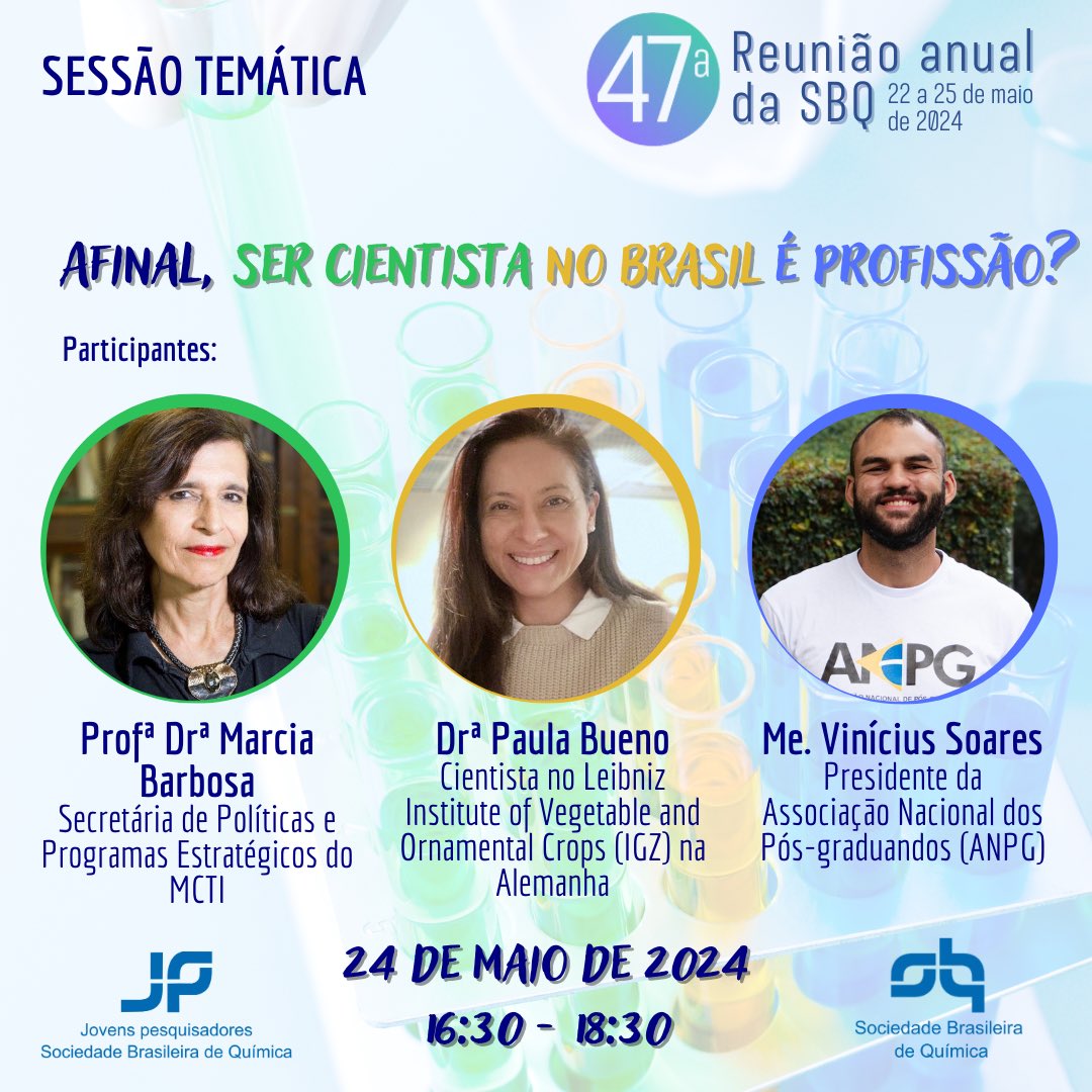 Younger Researchers - Brazilian Chemical Society tweet media