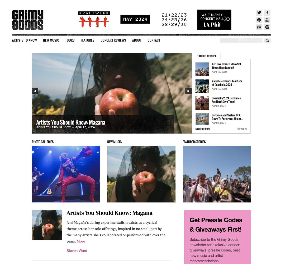 IN LOVE  with the <a href="/grimygoods/">Grimy Goods</a> "Artists You Should Know" <a href="/maganarama/">Magana</a> article! 🦷💕

"If you’re a fan of brooding mercurial soundscapes, gale force vocals, and raptly blunt poetics...then this is right up your gloomy alley."

grimygoods.com/2024/04/17/art… 

Tysm <a href="/wardstphoto/">Steven Ward</a>!