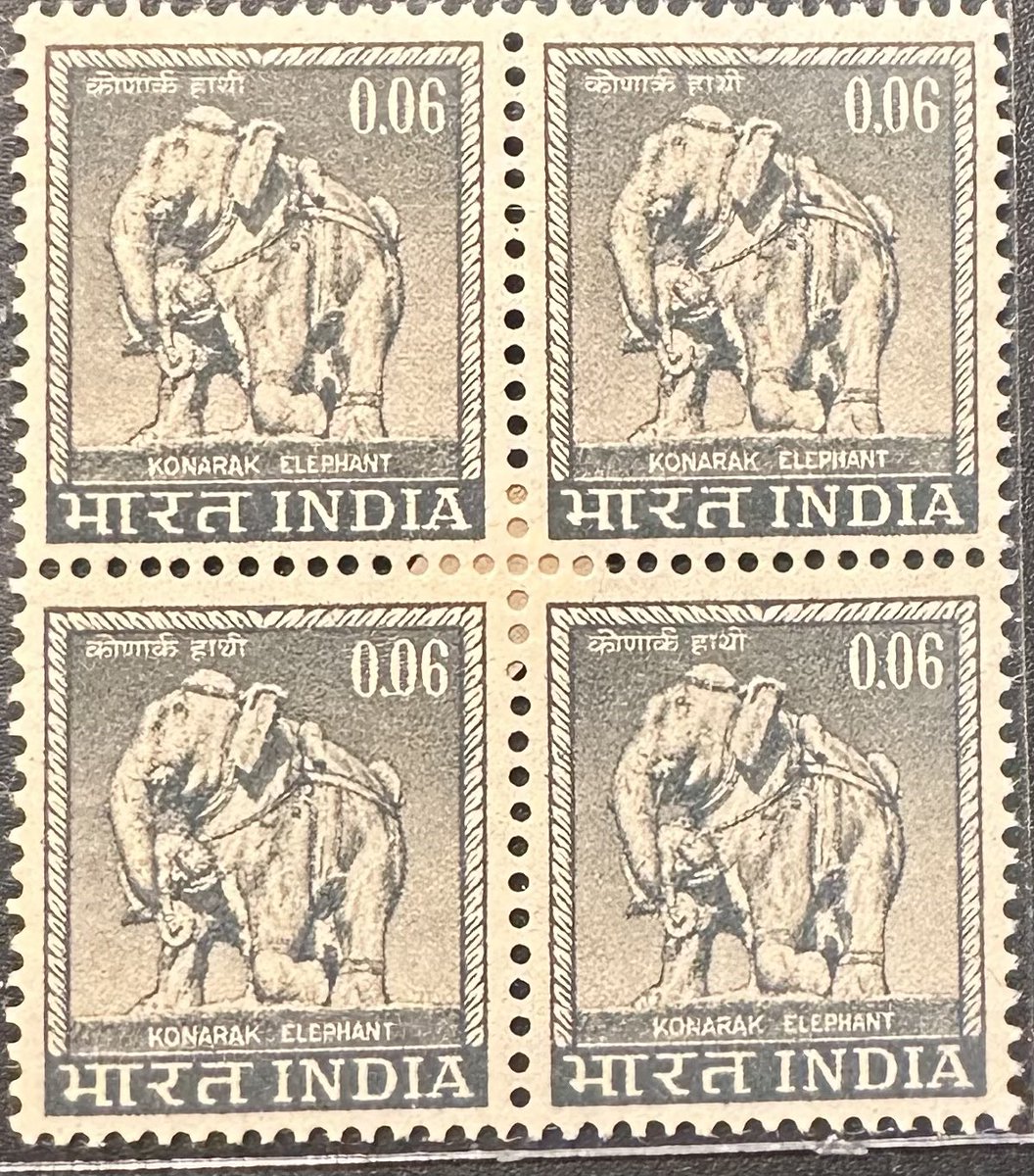 Today’s India stamp is the 6p definitive stamp featuring the Konark Elephant sculpture. This 4th series stamp was issued in 1966.

#philately 
#stampcollecting 
#IndiaPost 
#Commonwealth 
#postalmuseum 
#APS_stamps
#TheRPSL