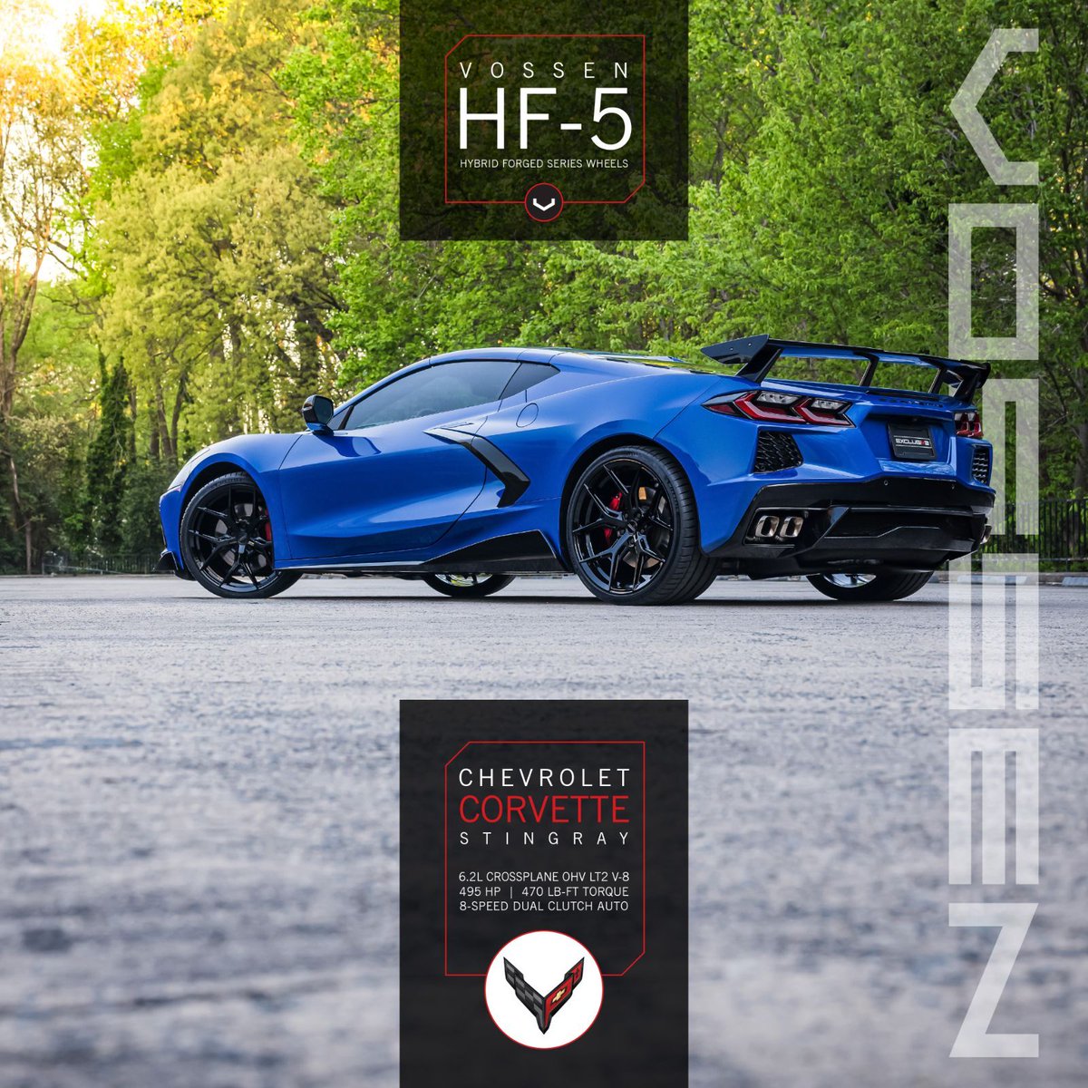 exclusivedetail's tweet photo. Corvette C8 wheel upgrade from @vossenwheels, resulting in a unique look The new wheels' sleek design elevated the vehicle's appearance and performance. stylish and protected! #vossenwheels #theexclusiveway #exclusivedetail #exclusivepaintprotection https://t.co/GwFMhZmsu1