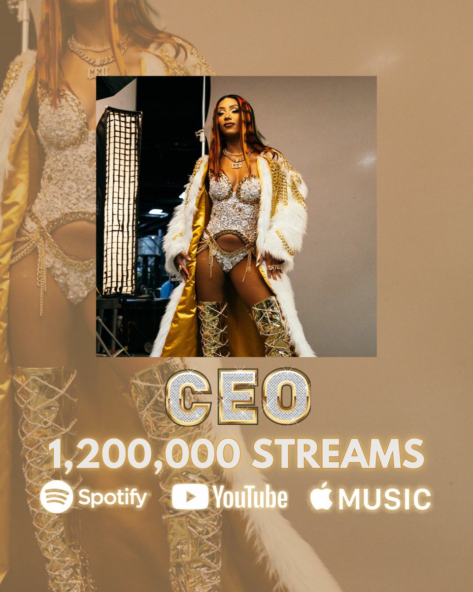 WE DID IT #MONÉMAKERS!!!! 🤑 CEO has now reached over 1.2M streams across platforms! This would not have been possible without all of you 🫶🏾 Thank you so much! Big things are coming this year and I can’t wait to share them with y’all!