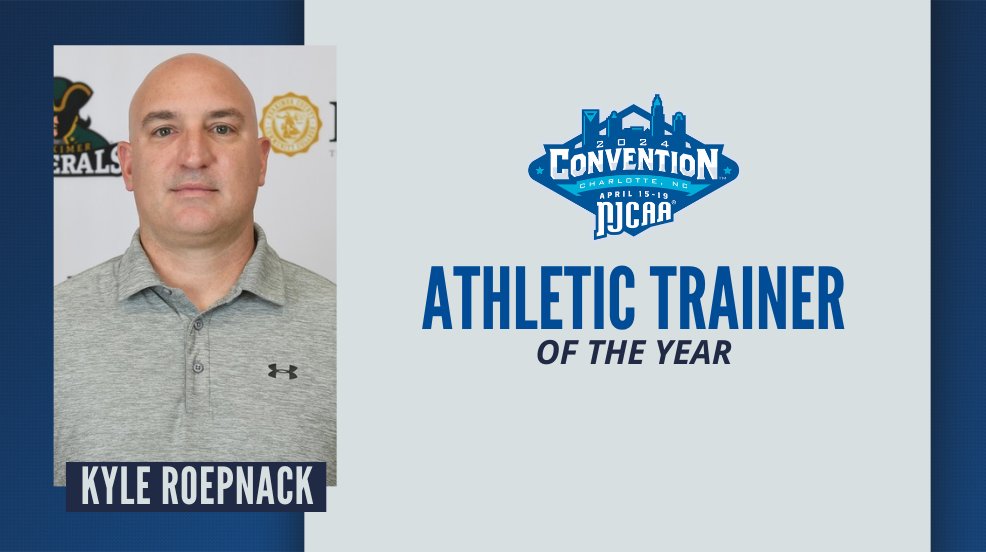 Kyle Roepnack has been named the 2023-24 NJCAA Athletic Trainer of the Year! @HerkimerGeneral Roepnack exemplifies the overall purpose of leading his institution, athletic department, and student-athletes through athletic training. 💻njcaa.org/general/2023-2…