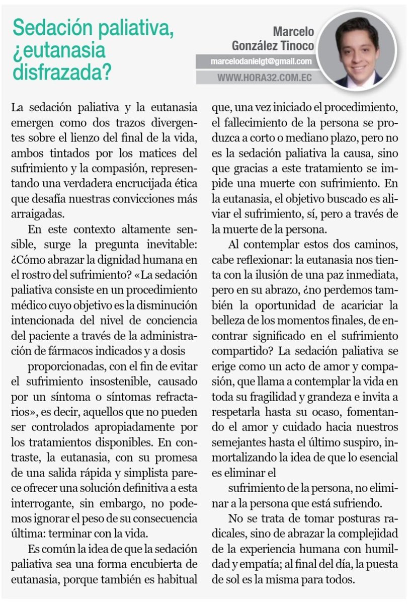 marcelodanielgt's tweet photo. «Lo esencial es eliminar el sufrimiento de la persona, no eliminar a la persona que está sufriendo».

Comparto con ustedes mi artículo de opinión de hoy, para HORA32. https://t.co/9JFcQvanao