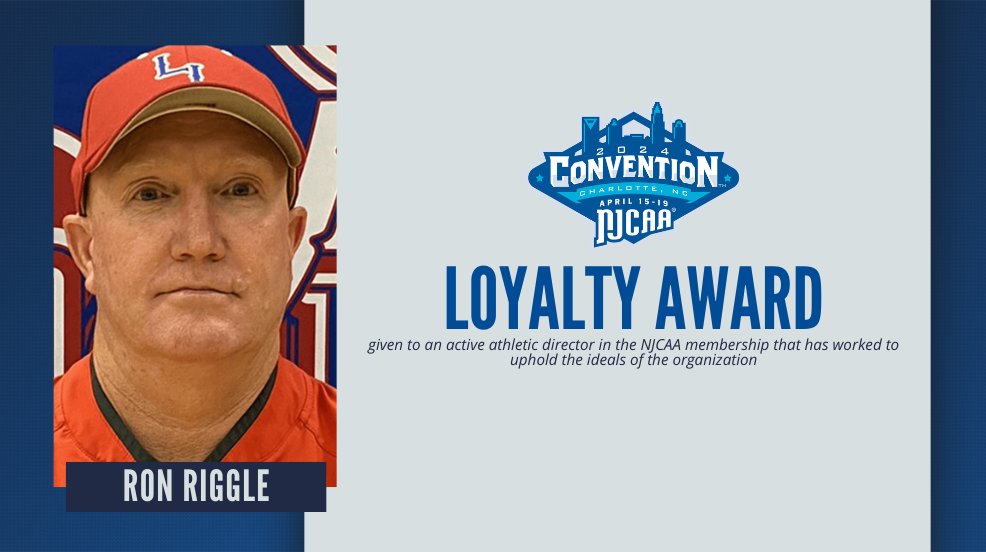 Ron Riggle has been awarded the 2023-24 NJCAA Loyalty Award! @LLCCAthletics This award is given to an active athletic director in the NJCAA membership that has worked to uphold the ideals of the organization. 💻 njcaa.org/general/2023-2…