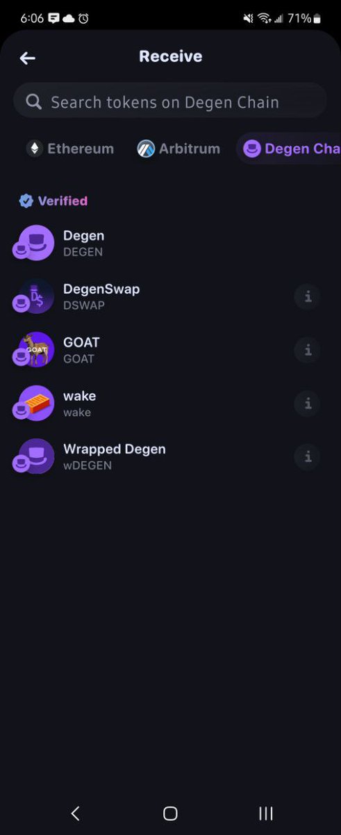 swapdegen's tweet photo. We're excited to announce that DegenSwap is now integrated with RainbowWallet 🌈🎩 https://t.co/czDmyRR6KE