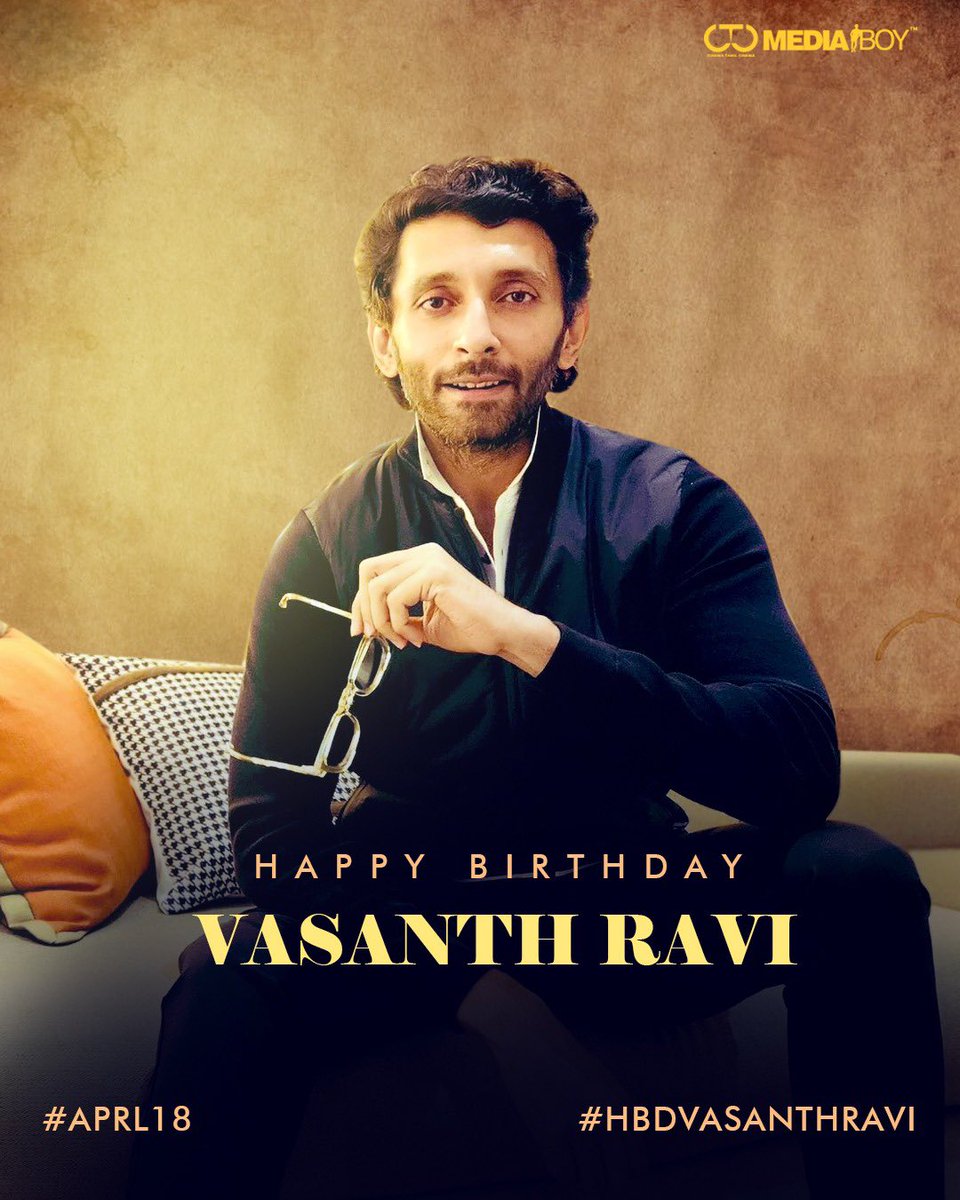 Team @CtcMediaboy wishes happy birthday to an aspiring actor @iamvasanthravi #VasanthRavi #HBDVasanthRavi 🎂🍰 Have a blissful year ahead.