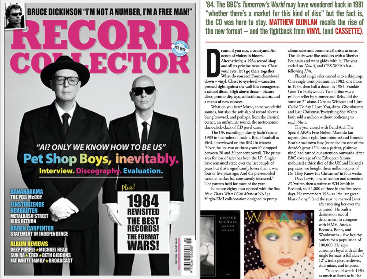 thesearewaves's tweet photo. I funded a memorable holiday to Turkey by selling Pet Shop Boys rarities in the back of Record Collector. Excited to share this PSB-led issue with my piece on 1984 and the format wars. Get your copy now on newsstands and at https://t.co/DD6JDWLcU8 @RecCollMag https://t.co/eOibeuSBXi