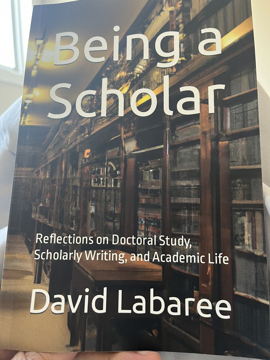 “If you are not having fun as a scholar, get out while you still can” - @DLabaree Thank You Prof @DrMichaelKehler for the recommendation!