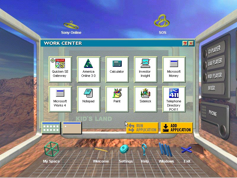 Windows 95 VAIO launcher.
