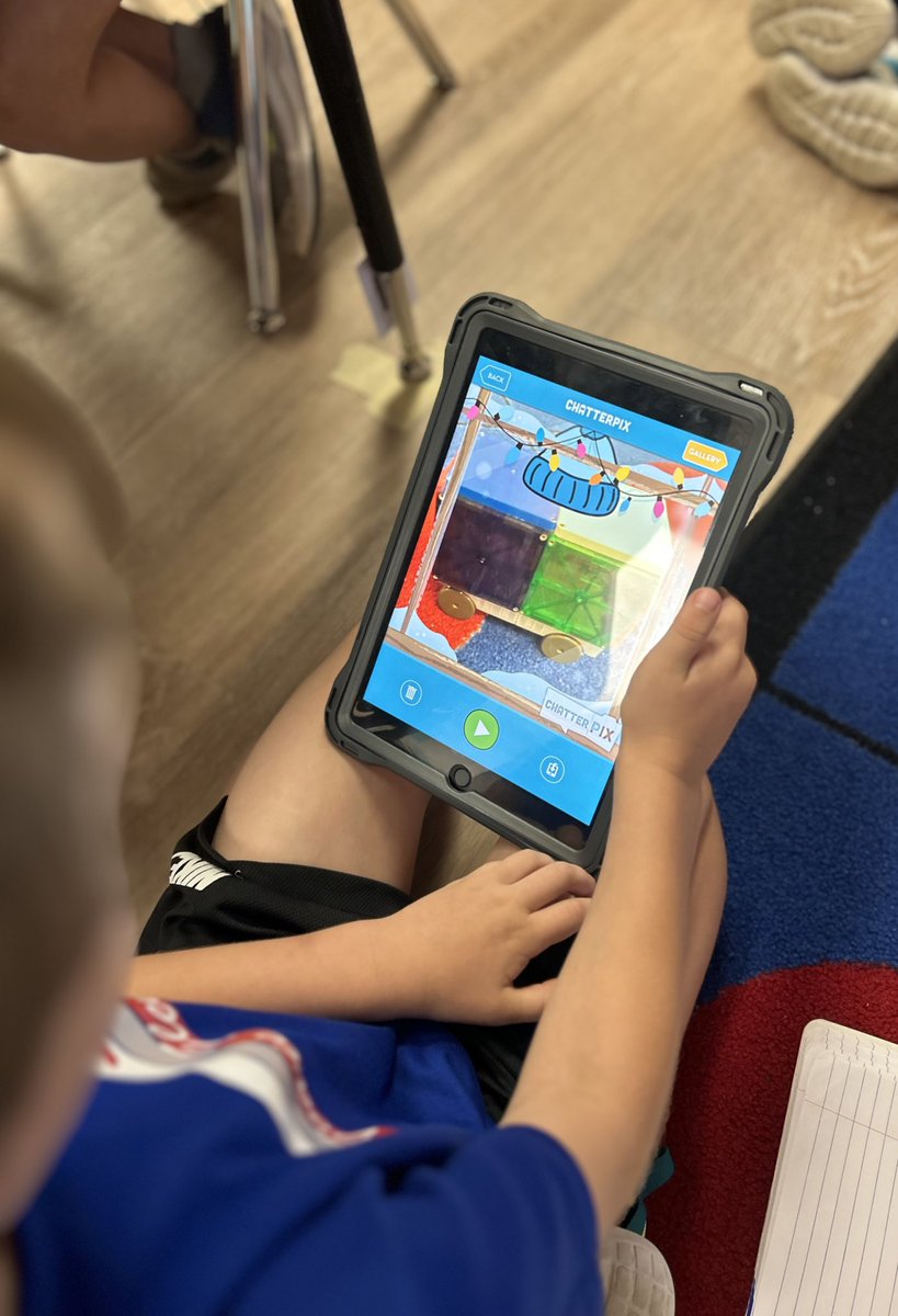 MrsKelseyOrd's tweet photo. It’s always a great day when I get to be in @trammellinfirst’s classroom! Her 1st graders are busy exploring 3D shapes! 
📚 Creating a shape book in #Pages with real world examples
🪄 Magic Move in #Keynote to sort shapes
🗣️ Recording attributes in #ChatterPix 
#RISDWeAreOne https://t.co/lXI8zwCqxb