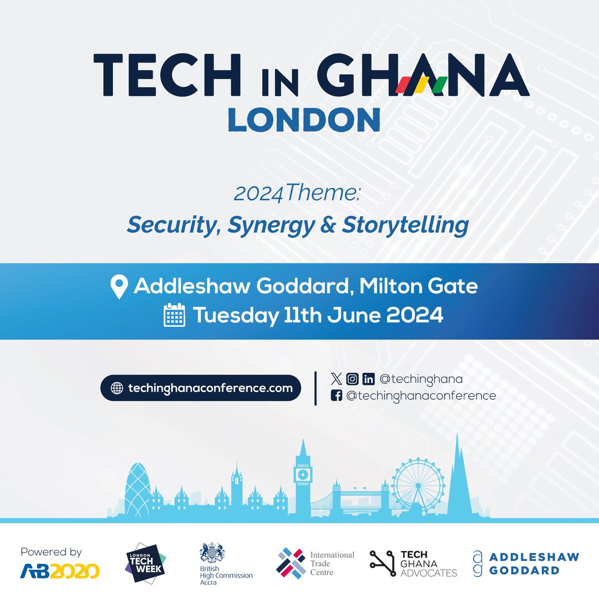 AkosuaAnnobil's tweet photo. Event number 13… 🤯🇬🇭🇬🇧

Now in its eighth year, Tech in Ghana returns to the UK on 11th June in partnership with London Tech Week for one of our most exciting editions to date.. 💥

Get all the announcements and updates here - @TechInGhana https://t.co/A5B5rwnLeo