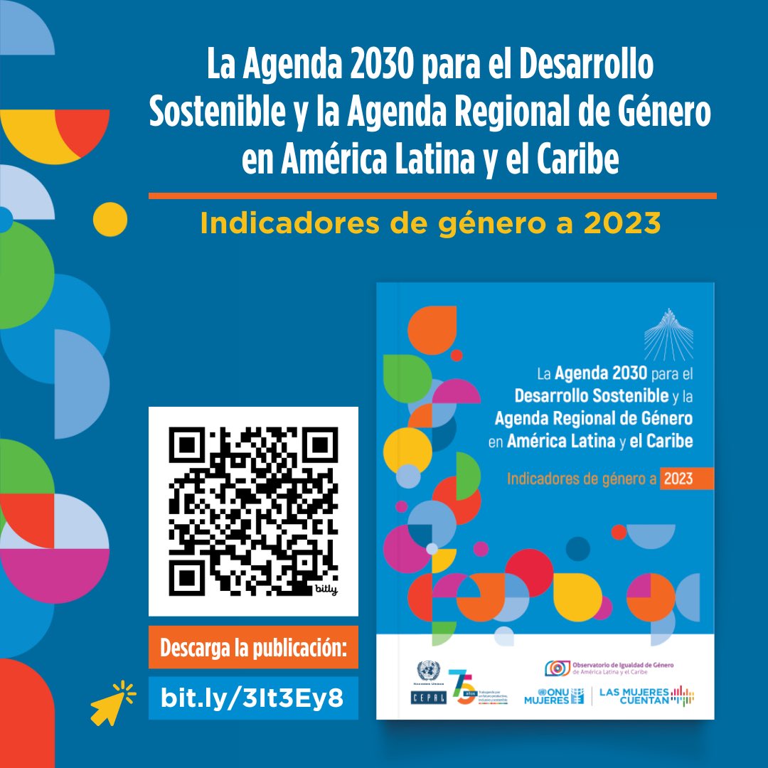 Desde @cepal_onu y @ONUMujeres presentamos un balance sobre los #IndicadoresDeGénero de #ODS: un documento de referencia para el impulso en la toma de decisiones que aceleren el logro de la igualdad y realización de derechos de las mujeres, adolescentes y niñas en su diversidad.