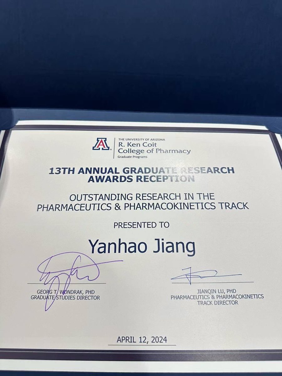 Yanhao is my first graduate student. Today he passed oral comprehensive exam. This is a big milestone for him! I am so proud for how much he has accomplished so far. Congrats, Yanhao! He also won the “outstanding research award” recently. The future is bright for him