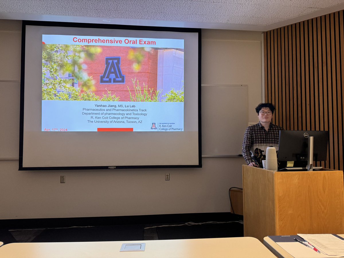 JianqinLu_Lab's tweet photo. Yanhao is my first graduate student. Today he passed oral comprehensive exam. This is a big milestone for him! I am so proud for how much he has accomplished so far. Congrats, Yanhao! 
He also won the “outstanding research award” recently. The future is bright for him https://t.co/gzjodM0rXS