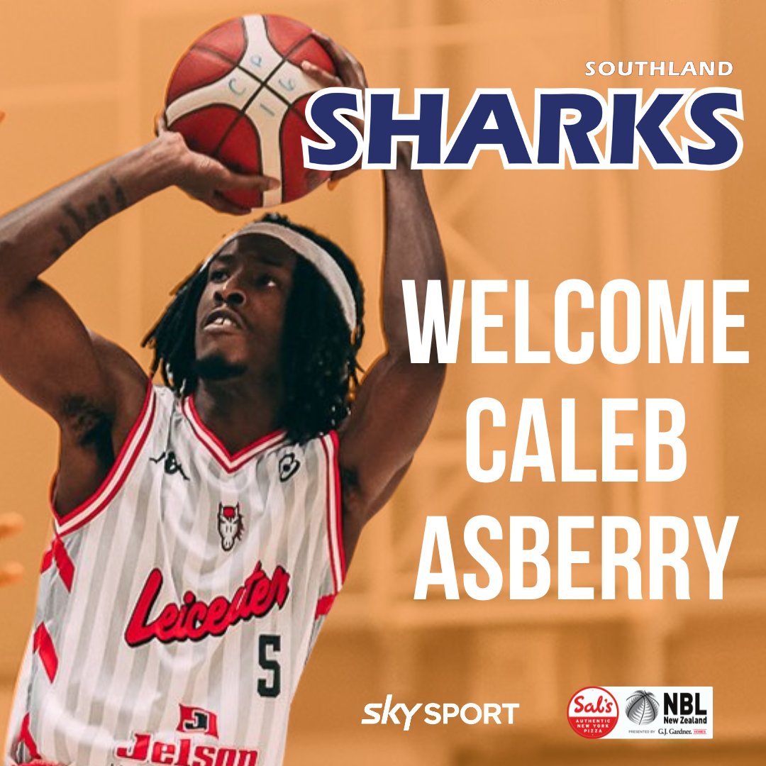 SouthlandSharks's tweet photo. 🚨 SIGNING ALERT 🧡 Join us in welcoming @calebasberry2 to our Sharks Family 👊 Caleb starred over 3 seasons with Texas State, a final college year in NCAA Div 1 with Oklahoma State and a debut professional stint with the Leicester Riders in the BBL 💪@skysportnz @nznbl #SalsNBL https://t.co/RlfjAbxYzE