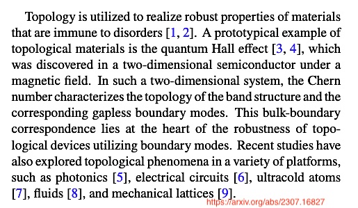 It's good to see how #topology continues to be a useful tool in studying Nature. This first paragraph from a recent paper by #Japanese physicists encapsulate that very well (published in @NaturePhysics). #physics #math -- arxiv.org/abs/2307.16827