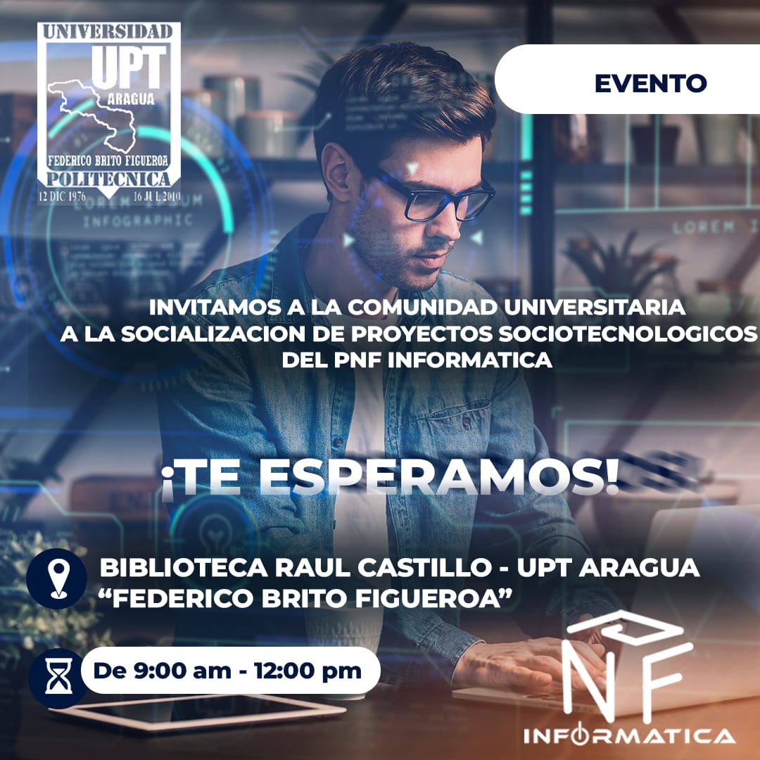 CreacionI_UPT_A's tweet photo. #16Abril24 Se realizó la jornada de socialización de más de 50 proyectos de los estudiantes de los diferentes Trayectos del PNF - Informática de la @UPTAragua con la participación de los profesores del departamento @BettysMunoz @Uptainformatica @MPPEU_Ve @sandraoblitasr https://t.co/HqULlRmPlU