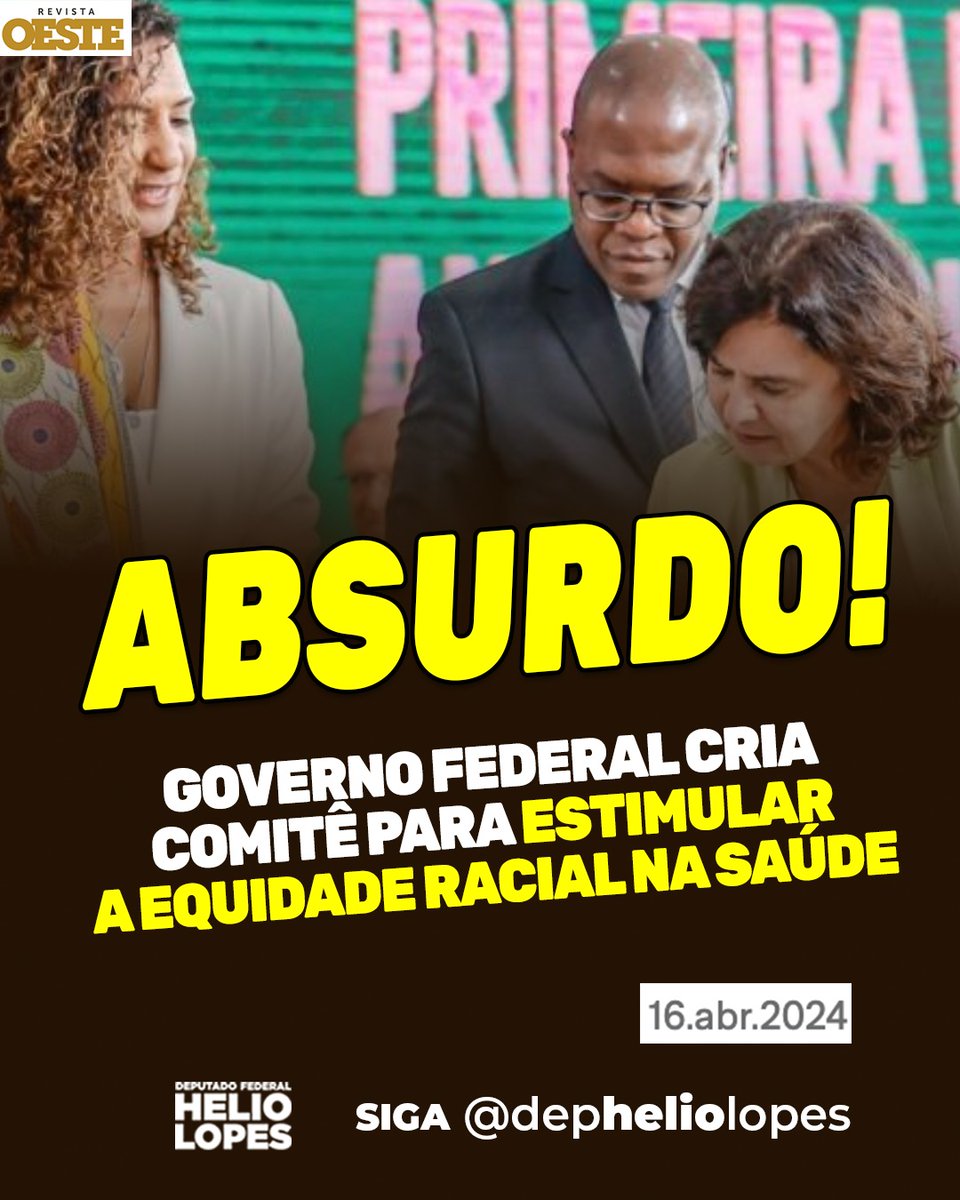 Criar um conselho para tratar da saúde negra é um absurdo. A saúde deve ser tratada de forma universal, independente da raça. Se temos doenças mais propícias para determinados grupos de pessoas, que a doença seja estudada e os profissionais estejam capacitados para atender a…