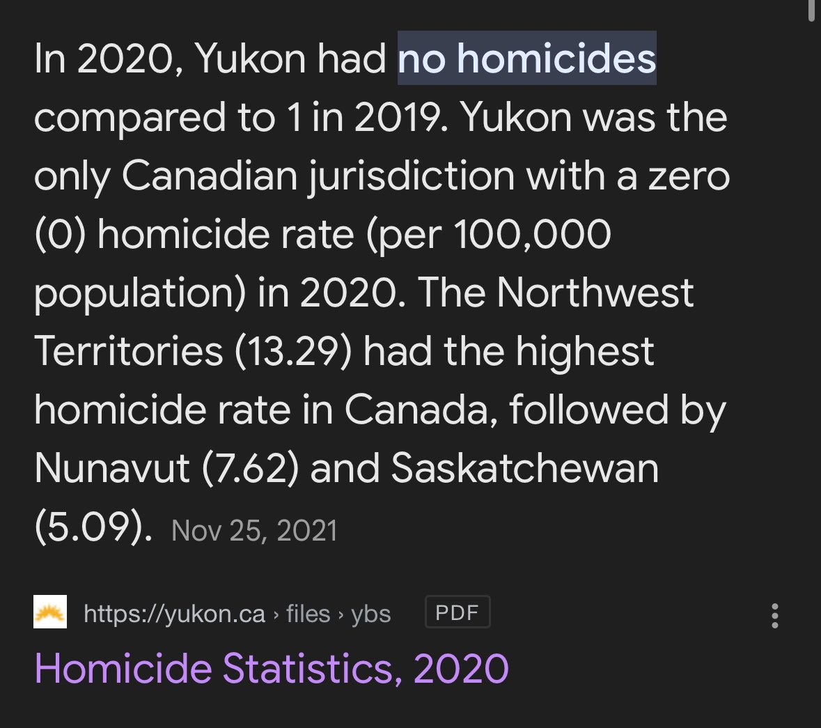 lfhummusov's tweet photo. Congrats to Yukon which had a 2020 homicide rate of either 0 people per 100,000 people or 10-14 people per 100,000 people https://t.co/zZVI9YBZM8