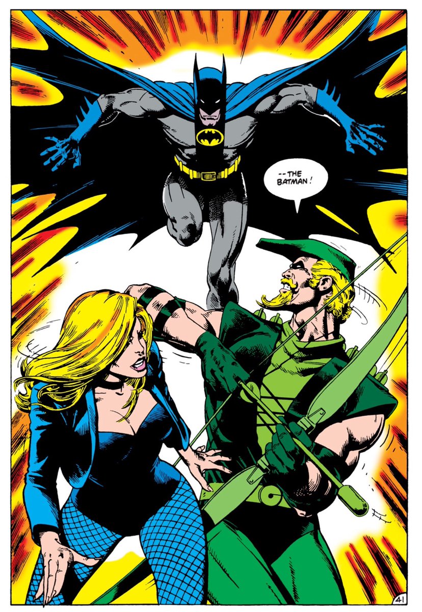 '..THE BATMAN!' Panel from Justice League of America #200 March 1982 Art by Brian Bolland #DCComics #JLA #Batman #TheBatman #BrianBolland #JusticeLeagueOfAmerica #GreenArrow #BlackCanary #BrianBolland #ComicBookArt