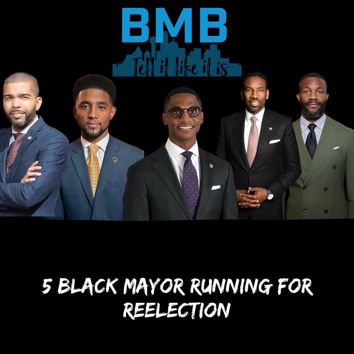 Five Black Mayors running for reelection 

The Honorable @ChokweALumumba 

The Honorable @MayorBMScott

The Honorable @MayorBibb

The Honorable @andreforatlanta 

The Honorable @randallwoodfin
#blackmayor #blackexcellence #mayors