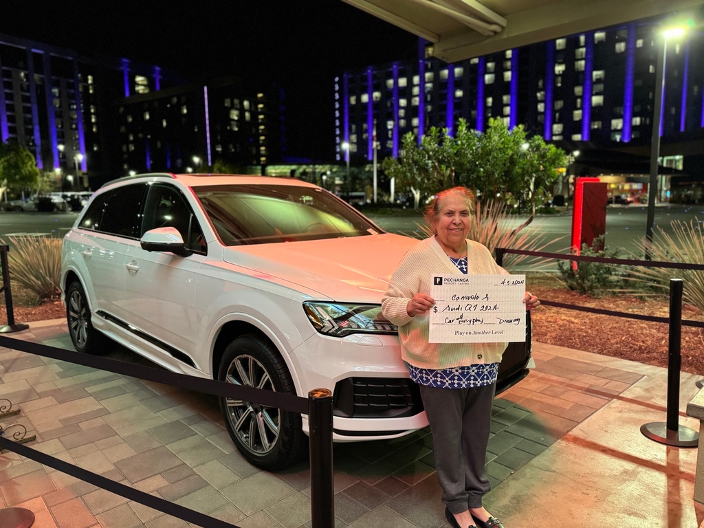 Congratulations to our car drawing winner, Consuelo! We hope you enjoy your new set of wheels! 🚗 Don't forget! We are giving away a new car and EasyPlay this Friday, 4/19! MORE INFO: pechanga.com/promotions/aud… #WinningWednesday #Casino #Jackpot #Winning #Win #Bet #Audi #Drawing