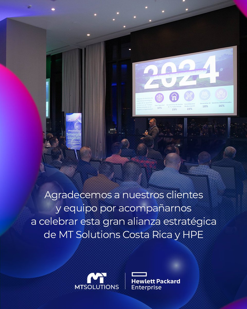 mtsolutionsglob's tweet image. &quot;Sinergia Digital: MT Solutions &amp;amp; HPE en acción&quot; 🎉4 abril, un día emocionante en Costa Rica, en el que reafirmamos nuestra alianza tecnológica y compromiso con HPE en Centroamérica.

#MTSolutions #InnovaciónEmpresarial #TransformaciónDigital #Tecnología #SolucionesEmpresariales
