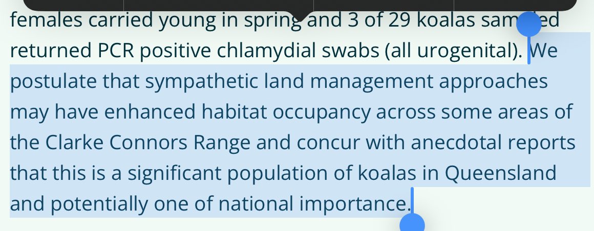 A reminder that CSIRO scientists identified the population of koalas on the Clarke-Connors Range as possibly of national importance! (Scientists’ typical cautious words). Where’s the outcry from ACF, QCC, Wilderness Society? National TRAGEDY @talkingkoala #auspol