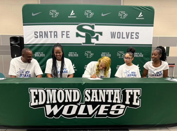 OCUwbball's tweet photo. It’s official 💯!! National Signing Day for @JerneyBennett!! #LeaveYourLegacy https://t.co/GUlbt6t2YN