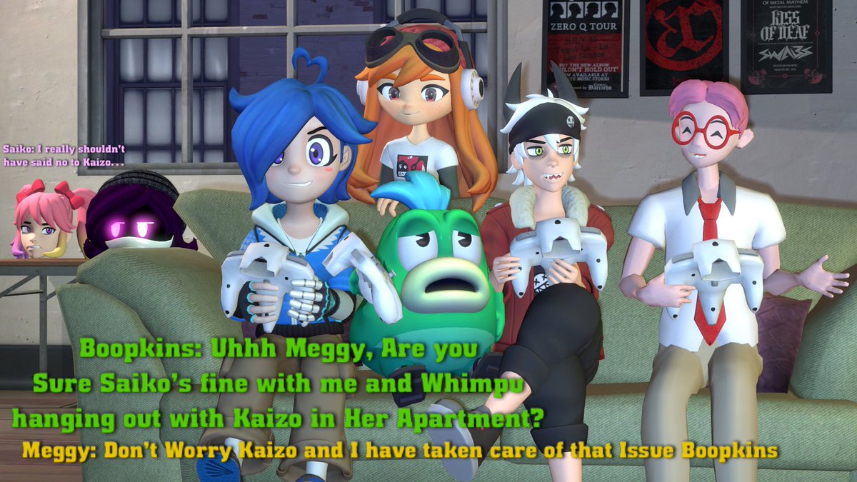 Kaizo and Tari has set up a little Game Night at Saiko’s Place and invite Boopkins and Whimpu as well 

#smg4 #smg4meggy #smg4tari #smg4kaizo #smg4saiko #meggysmg4 #smg4boopkins #smg4whimpu