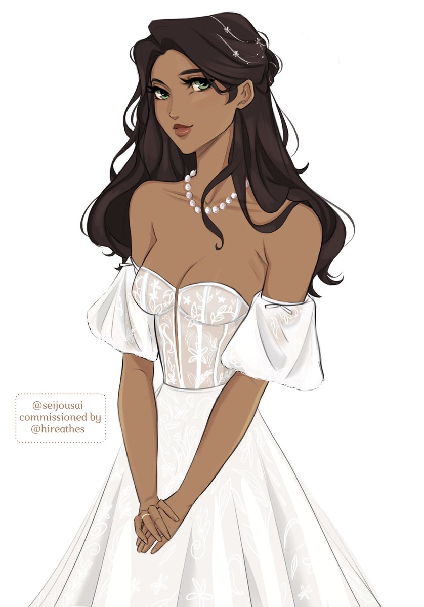 “I’m now in dress number two—an Eisen Stein gown from their Rose Blanche Fall 2023 collection. The gown—if you can believe it—is called Bridgit.” magnolia parks🤍 commissioned from @seijousai by me and @parkssbeej