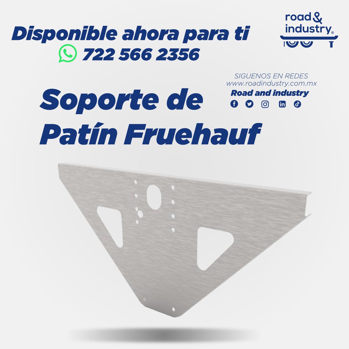 #Soporte para #patín #Fruehauf
Cotiza en #RoadIndustry :
📷722 566 2356
📷ventas@roadindustry.com.mx
#transportedecarga #trailer #remolque