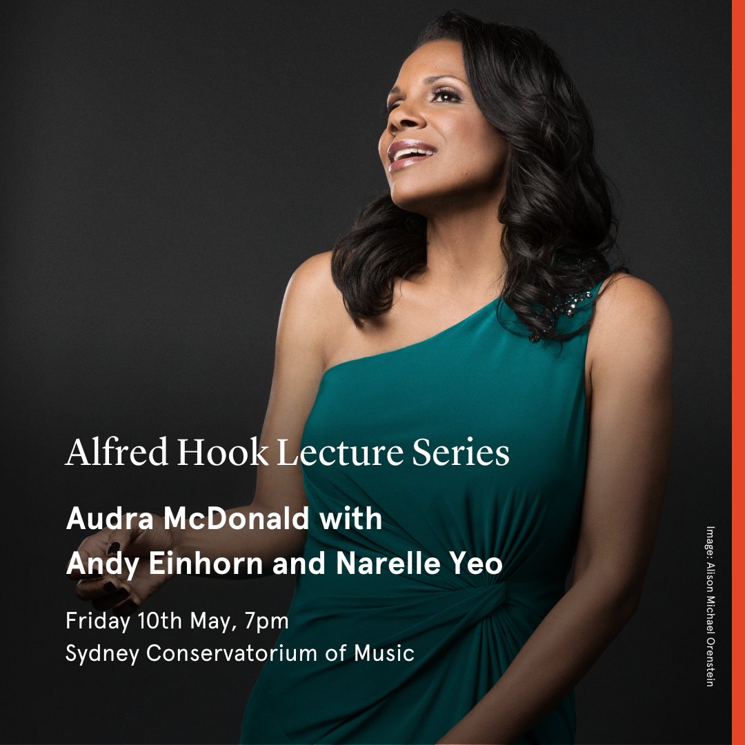 We are honoured to welcome six-time Tony Award-winning singer and actor Audra McDonald to the Con! Join Audra, her longtime music director Andy Einhorn and Assoc Prof Narelle Yeo for this unmissable Alfred Hook Lecture on 10 May. 🎟️ Learn more and book: bit.ly/3UijeTZ