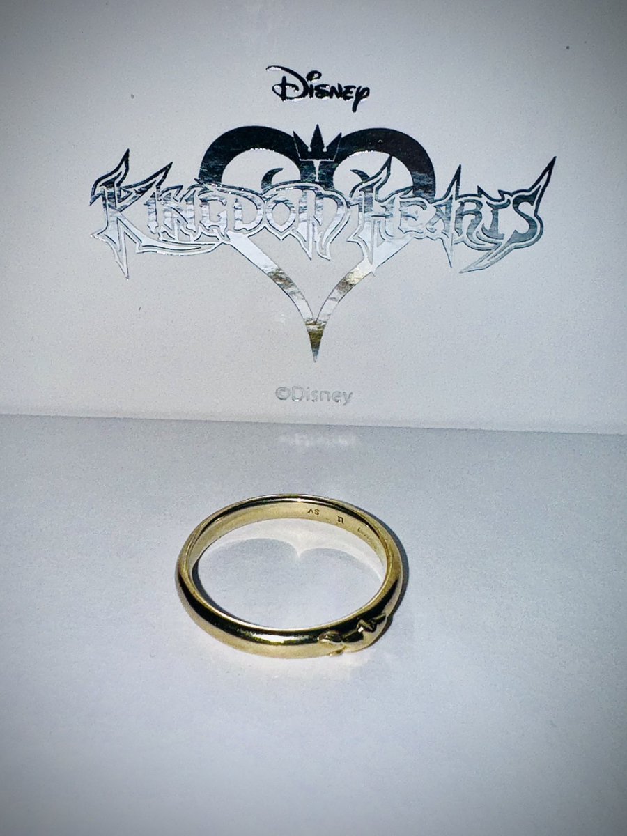 Peep this absolutely sick Kingdom Hearts ring I got for Cass (not an engagement ring 😮‍💨)