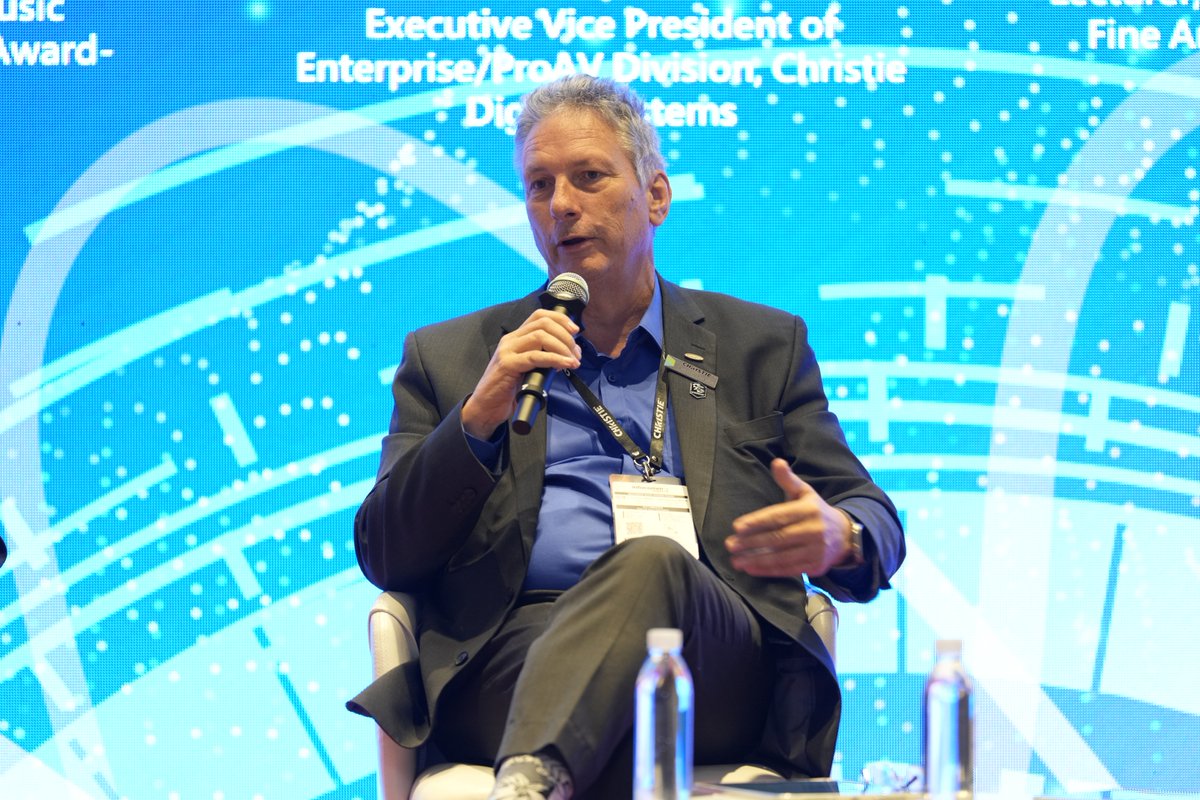 ChristieDigital's tweet photo. Our EVP Michael Bosworth joined industry leaders at #InfoCommChina for an insightful panel discussion. Co-organized with TEA, the event explored the impact of storytelling on guest experiences. Discover more about our AV technology: https://t.co/52zGSFousE https://t.co/2DJHawPpvT