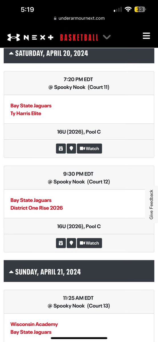 Hannah Kuriscak (@hannahkuriscak) on Twitter photo Here’s my schedule for this weekend at Spooky Nook! 🖤💛 <a href="/BayStateJags/">Bay State Jaguars</a> <a href="/JagsRecruiting/">Bay State Jaguars Recruiting</a> Here’s my schedule for this weekend at Spooky Nook! 🖤💛 <a href="/BayStateJags/">Bay State Jaguars</a> <a href="/JagsRecruiting/">Bay State Jaguars Recruiting</a>