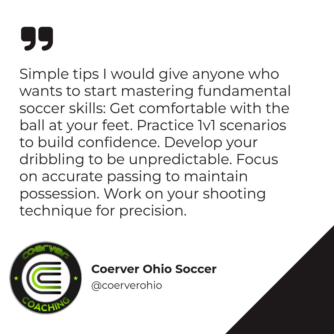 CoerverOhio's tweet image. Yes, it’s this easy to get started. ⚽🚀 Ready to play like the pros? Dive deeper into each skill with our programs. Share if you're working on your soccer skills or comment with your favorite drill! Experience the world's #1 soccer teaching method at coerverohio.com 🥅👟