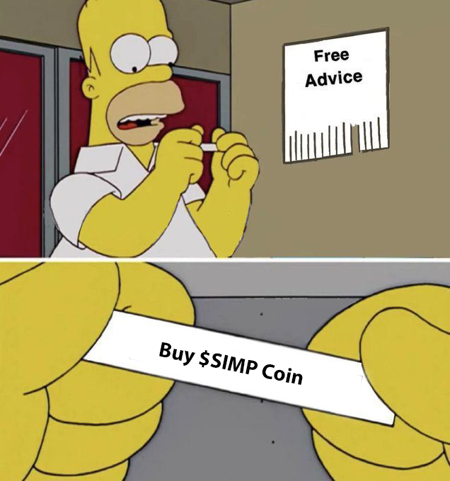 🌟 Sick of meme coins that aren't even making memes? Say hello to $SIMP Coin! 💰🚀 Join the laughter, join the gains. 🌕💎 #SIMPcoin #MemeMagic

#memes #funnymemes #meme #dankmemes #memesdaily #funny #viral #offensivememes #trending #relatablememes #dailymemes #twittermeme