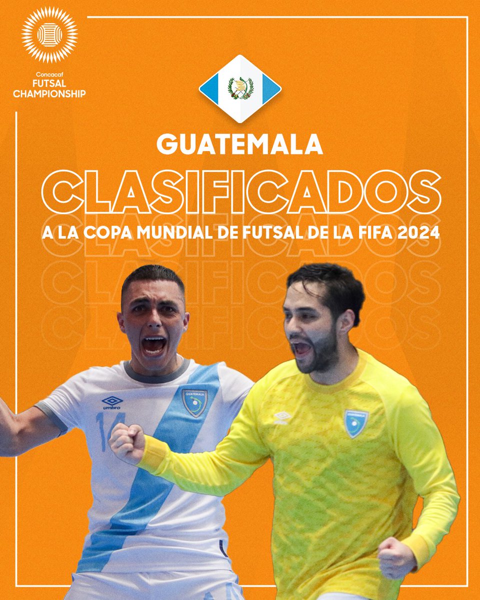 ¡@fedefut_oficial 🇬🇹 logró su clasificación a la Copa Mundial de Futsal de la FIFA! 👏 #ConcacafFutsal